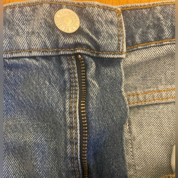 RE/DONE  70s Straight DARING INDIGO W/Rips - Picture 11 of 11